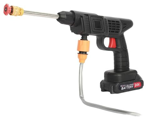 Cordless Pressure Washer 24V - Portable Power Washer w/ 350ml Foam Tank, 3 Spray Nozzles, 10M Range for Car Patio Battery Powered Jetwash