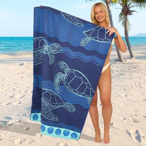 GC GAVENO CAVAILIA Extra Large Beach Towel for Adults - Quick Dry Microfibre Printed Beach Towels - Super Absorbent Beach Towel for Swim (180 x 100 cm) - (1 Piece) Soft, Sand Free,Lightweight - Multi
