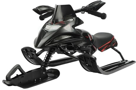 HOARLICN Zugseil, Schlitten, Ski Snow Skibob Einfache Installation Bequemer Griff mit Verstellbares Kissen 80cm Länge des Zugseils für Kinder Ab 3 Jahren Zum Skifahren. (Rot)