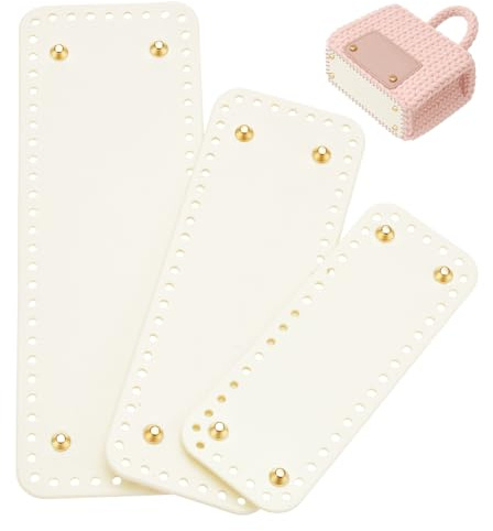 PH PandaHall Häkelbörsen Böden Imitationsleder Rechteckig Weiß 3 Größen | 3pcs Set, Taschenbasis zum Häkeln, Zum Häkeln Von Börsen, Taschen Böden Zum Häkeln Von Börsen Herstellen