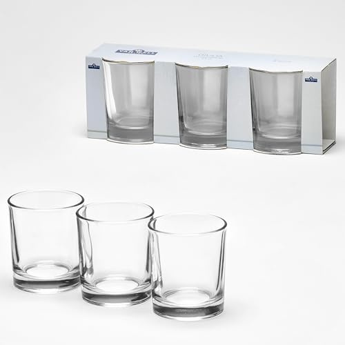 Van Well 3er Set Wassergläser „Giulia“ – 230 ml | Klare Trinkgläser mit dickem Boden – Ideal für Wasser, Säfte & Softdrinks