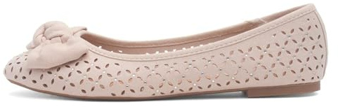 Lilley Womens Beige Cut Out Detail Ballerina Shoe - Size 8 UK - Beige