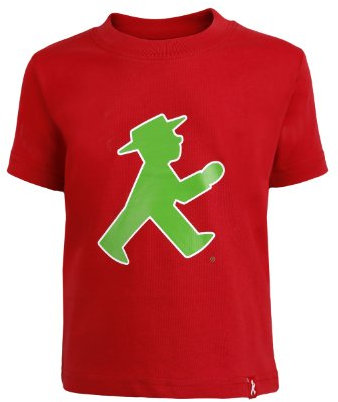 AMPELMANN T-Shirt Kinder - Prachtkerlchen Geher vorne/Steher hinten rot