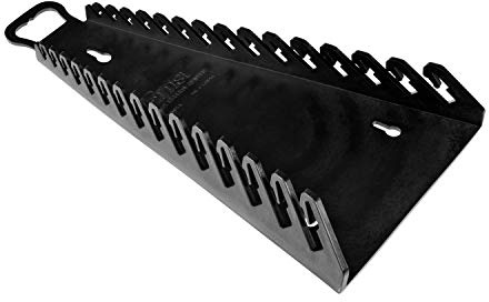 Ernst Manufacturing 5189 15-Wrench Reverse Gripper Portable Wrench Organization - Durable Flexible Grip, Fits 1/4 to 1 1/8 & 6-20 mm, Black