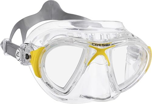 Cressi Nano Taucherbrille, Transparent/Gelb, Uni