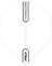 RED DRAGON Hardcore XT Colours Extra Thick Standard Dart Flights - 5 Sets Per Pack (15 Dart Flights in total) (White)