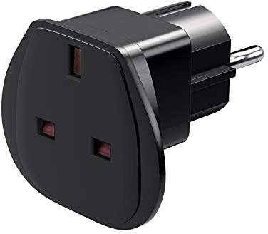 Goobay 94271 Reiseadapter, UK-Buchse > Schutzkontaktstecker (Typ F, CEE 7/7)