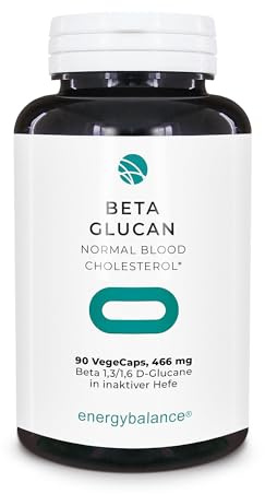 EnergyBalance Beta Glucan - Beta D-1,3/1,6 Glukane - Cholesterinspiegel - Vegan - HACCP - 90 VegeCaps