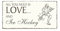 SCHILD Dekoschild « All you need is LOVE and ICE HOCKEY » Holzschild Türschild Dekoration Eishockey Eislaufen