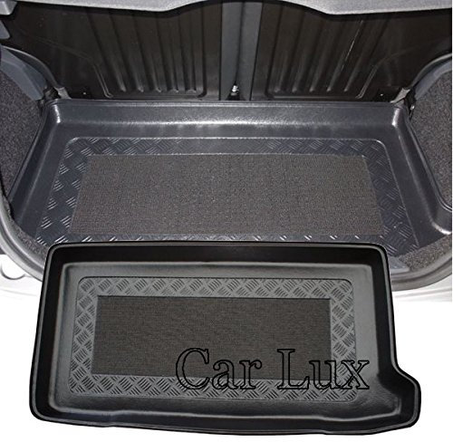 Car Lux AR02292 - Alfombra Bandeja Cubeta Protector cubre maletero a medida con antideslizante para Fiat 500