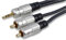 rhinocables - 3.5mm Aux to Twin RCA Audio Cable | OFC Gold Contacts for Enhanced Audio | Connects Speaker, TV, Car, Hi-Fi | Durable Gold Plated | 2m, Gold