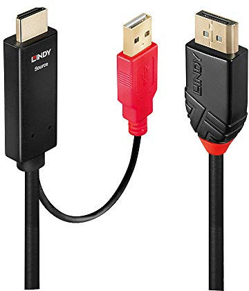 LINDY 2m HDMI an DisplayPort Adapterkabel