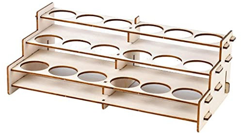 Perfeclan Holz Farbständer Modellbau Farben Aufbewahrung Organizer, 18 Loch B