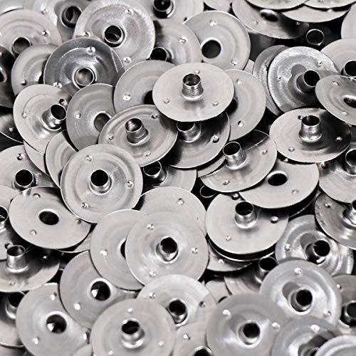 NKlaus 100 DOCHTFUß Ø 3,0mm Teelichtdocht Metallfüß Kerze Kerzendocht Standplättchen Kerzenwachs für Glasfaserdocht Baumwolldocht bis 3,0mm H: 3,4mm 4170