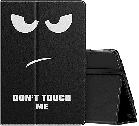 MoKo Case Fits All-New Amazon Kindle Fire HD 10 & 10 Plus Tablet (13th/11th Generation, 2023/2021 Release) 10.1 - Slim Folding Stand Cover with Auto Wake/Sleep, Don't Touch Me