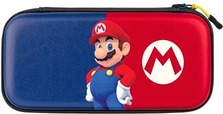 PDP Gaming Offiziell lizenziert Switch Slim Deluxe Travel Case - Mario - Semi-Hardshell Protection - Protective PU Leather - Holds 14 Games & Console - Works mit Switch OLED & Lite - Perfect für Kids