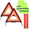 LJHOME 2 Pcs Car Emergency Warning Triangle and 2 Pcs Reflective Safety Vest Kit, Foldable Car Road Safety Reflective Safety Warning Triangle Kit for Car Truck SUV Breakdown