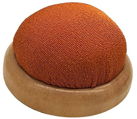 SM SunniMix Nadel/Nadelkissen Einstechen mit Dem Holzsockel Nähwerkzeug - Deep Orange