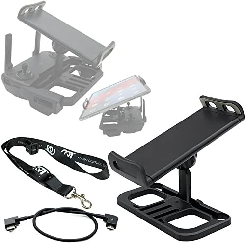 Honbobo Tablet-Ständer Halterung Fernbedienung Halter Zubehör kompatibel mit DJI Mavic 3/DJI Mavic 2/Pro/Mini/Mini SE/Mini 2/Air 2/Air 2S/Spark/Zino (Tablet Stand+Lanyard+Type-C line)