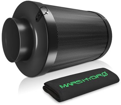 MARS HYDRO 4 Inch Air Carbon Filter Odor Control with Australian Virgin Charcoal, for Inline Duct Fan, Grow Tent, Hydroponics