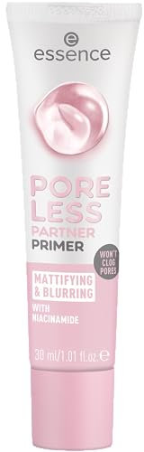 essence PORELESS PARTNER PRIMER, Pink, mattierend, glättend, pflegend, matt, vegan, ölfrei, ohne Parabene, ohne Mikroplastikpartikel, 3er Pack (3x30ml)