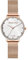 VICTORIA HYDE Montre rectangulaire pour femme - Cadran vert - Montre à quartz analogique avec bracelet en acier inoxydable, Or rose, Bracelet