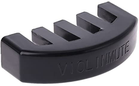 Kettion Violine Schalldämpfer, Gummi Dämpfer für Geige, 4/4 Größe, Schwarz