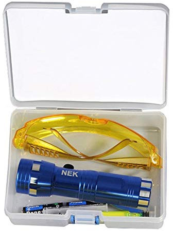 Kit de detector de fugas, lentes protectores fluorescentes para aire acondicionado, kit de detector de fugas preciso, accesorios de coche, repuesto fácil de usar, tinte UV ecológico (aleatorio)