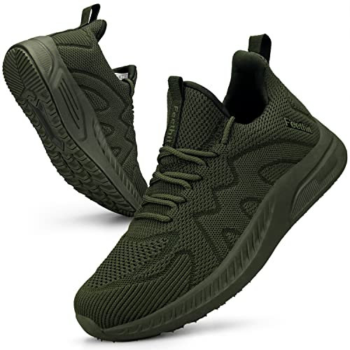 Feethit Turnschuhe Damen Leichtgewichts Atmungsaktiv Sportschuhe Sneaker Armeegrün 39