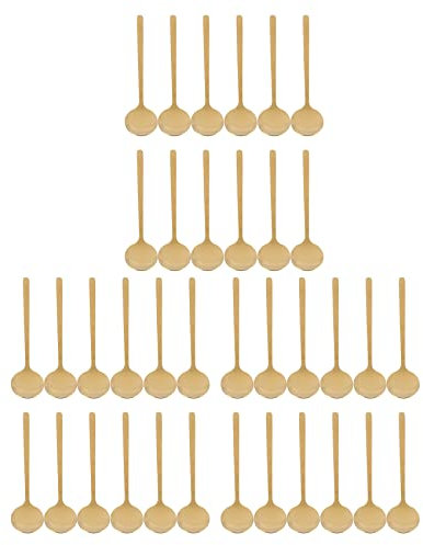 36 x cucchiaini da caffè rotondi in acciaio , mini cucchiaino, , dolce, gelato, zuppe, accessori da ()