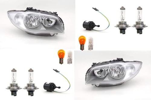 Johns, Scheinwerfer passend für BMW 1 E81 E87 04-07 Leuchtmittel Satz L R m. Stellmotor