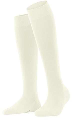 FALKE Damen Kniestrümpfe Softmerino W Kh Wolle Baumwolle lang einfarbig 1 Paar, Weiß Off-White 2040, 35-36