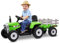 BABYCAR Trattore Elettrico per Bambini con Rimorchio (Verde) – Macchina elettrica per Bambini, Batteria 12V, 2 motori, Trattore Elettrico per Bambini con Luci e Telecomando