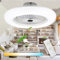 SWANEW 2 pezzi ventilatore da soffitto da 80W con luce e telecomando, plafoniera a LED con ventilatore Velocità del vento e temperatura del colore regolabili, luce del ventilatore con timer