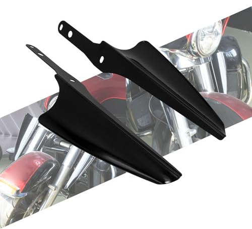 HCmotorku Motorrad Gabelhalterung Windabweiser passend für Harley Road King Street Glide Electra Glide FLHT FLHR FLHX 1995-2023 schwarz