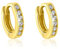 Mary & Jules Creolen Gold aus 925 Silber vergoldet mit Zirkonia, aus recyceltem Silber, Ohrringe Gold Damen mit Kristallen, goldene Ohrringe Damen, Echtschmuck für Frauen & Mädchen