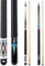 Sinsilvie 58 19 20 oz Pool Queue with 13mm Tip, Set of 2,Schwarz oder Weiß,1/2 Maple Queue Sticks Pool Cue,Billard Queue für Männer und Frauen. (White 19 oz & Black 20 oz)