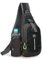 Imwell Unisex Sling Bag Crossbody Backpack Schulterrucksack mit verstellbarem Schultergurt Perfekt für Outdoorsport Wandern Radfahren Bergsteigen Reisen (Schwarz)