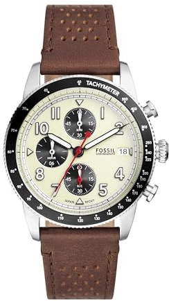 Fossil Men's Watch, Sport Tourer Quartz Stainless Steel Chronograph Watch for Men