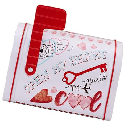 harayaa Briefkasten Spielzeug, Valentinstag Dekoration, Leckerli Box, für Pralinen, Weiß