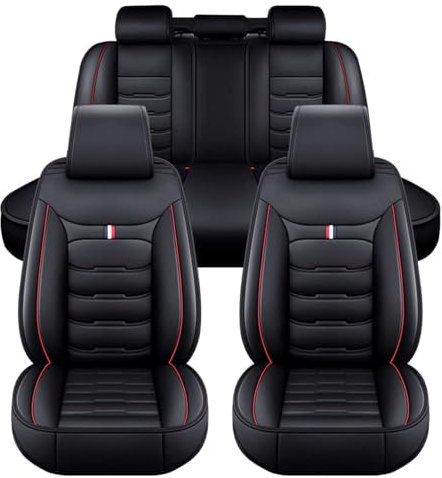 XLUMIO Auto Sitzbezüge Sets für BMW 3er 318i 318d 320i 320d 330d 320e 330e 330i M340i M3340d, 5 Sitzer PU Leder Wasserdichter Komfort Sitzbezug, Schonbezüge Sitzschoner Vorne und Hinten