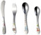 Merto Beno Kinderbesteck - 4-teiliges Set - Kinderbesteck Edelstahl - Besteck Kinder - Esslernbesteck - spülmaschinengeeignet - Kinder Besteck - Kinder Besteckset - für Kinder ab 3 Jahren