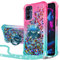 Silverback für Samsung Galaxy A15 5G Hülle mit Band, Mädchen Frauen Glitzer Handyhülle mit Ring Halter Ständer Schutzhülle für Samsung Galaxy A15 5G Case - Grün