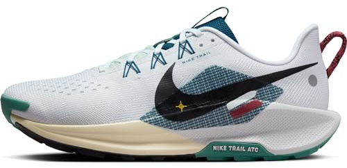 Nike Men's Reactx Pegasus Trail 5 Running Shoe, White Black Court Blue Cedar, 12 UK