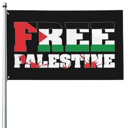 Bandera Palestina Libre 4 Poliester Bandera De Jardín Fuerte Bandera Balcón Impresión Banderines Pancarta 90X150Cm