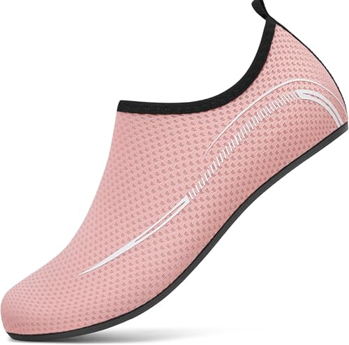 sportvibe Water Shoes Beach Shoes Womens Mens Aqua Shoes Quick Drying Barefoot for Swimming Running Surfing Kayaking Beach Yoga (Pink,6 UK/39 EU)