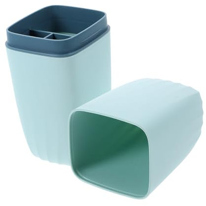 ORFOFE Reise-zahnbürsten-Organizer – Tragbares Zahnbürstenetui Mit Becher Und Zahnpasta-aufbewahrung – Kunststoffhalter Für Zuhause Camping Schule