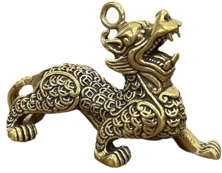 ESTINTENG Ancienne pièce de monnaie en laiton antique, porte-clés pendentif rétro décoration de table basse