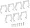 TOP-VIGOR 10Pcs T12 U Clips Holder Bracket Fluorescent Tube Light Fixture Plastic Pipe Clamps with Screws for LED Bulbs Ceiling Lamp to Prevent Sagging, Clear