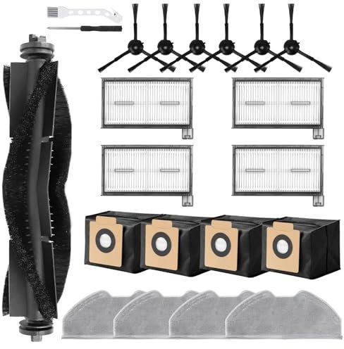 20-teiliges Zubehör-Set für Eufy X8 Pro Roboter-Staubsauger, Ersatzteile, Hauptbürste, Seitenbürste, waschbarer Filter, Wischtücher, Staubbeutel